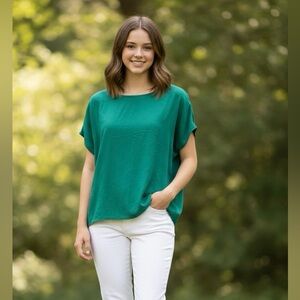 PRIMARK Button Cap-sleeve Blouse 100% Viscose